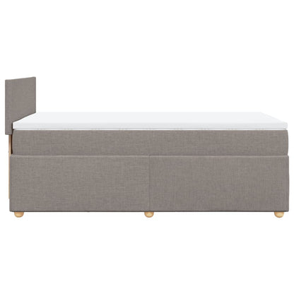 Boxspringbett Mit Matratze Stoff Taupe