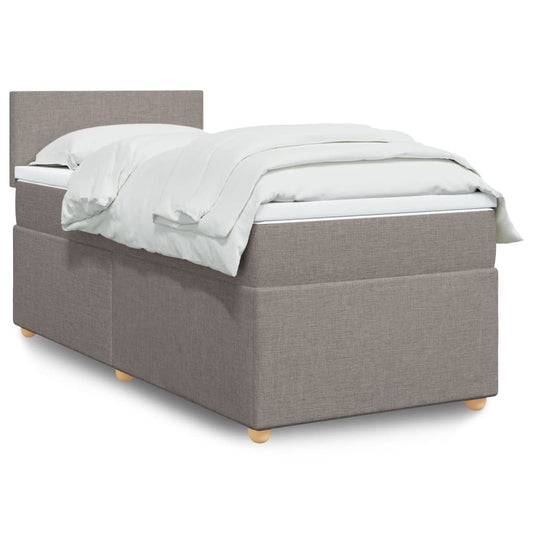 Boxspringbett Mit Matratze Stoff Taupe