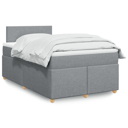 Boxspringbett Mit Matratze Stoff Hellgrau