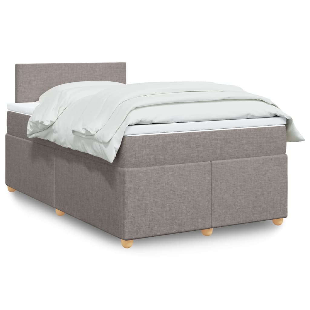 Boxspringbett Mit Matratze Stoff Taupe