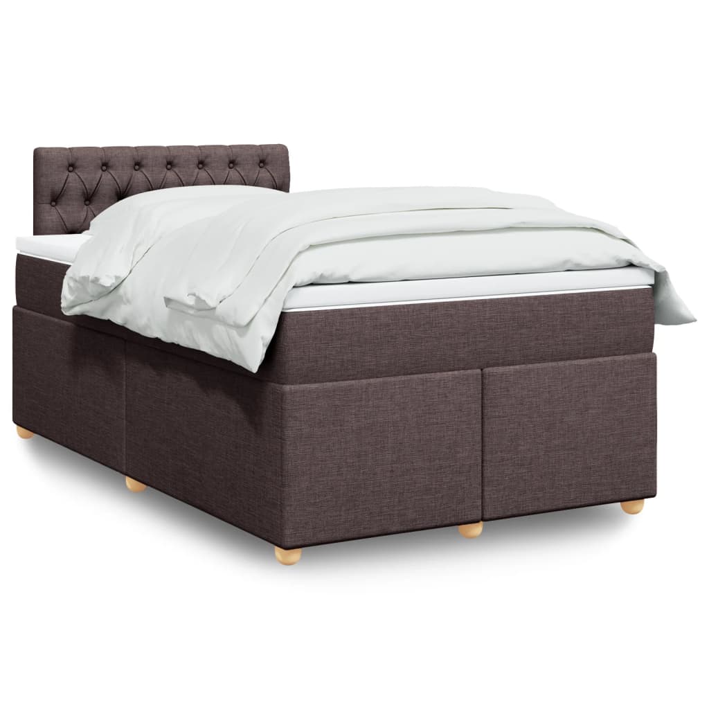 Boxspringbett Mit Matratze Stoff Dunkelbraun