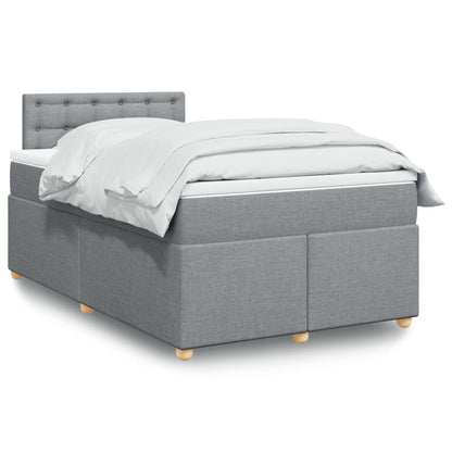 Boxspringbett Mit Matratze Stoff Hellgrau