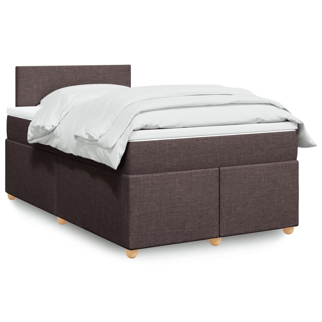 Boxspringbett Mit Matratze Stoff Dunkelbraun