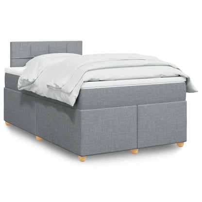Boxspringbett Mit Matratze Stoff Hellgrau