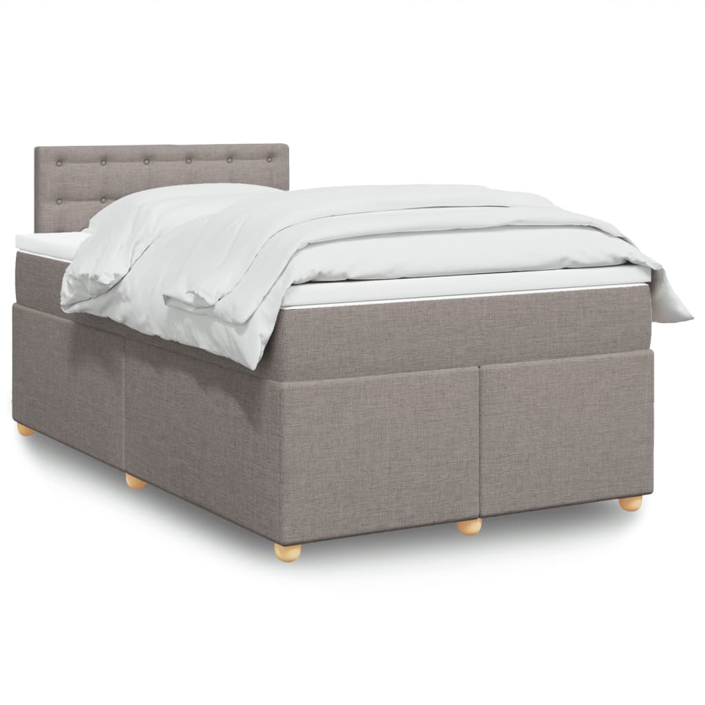 Boxspringbett Mit Matratze Stoff Taupe