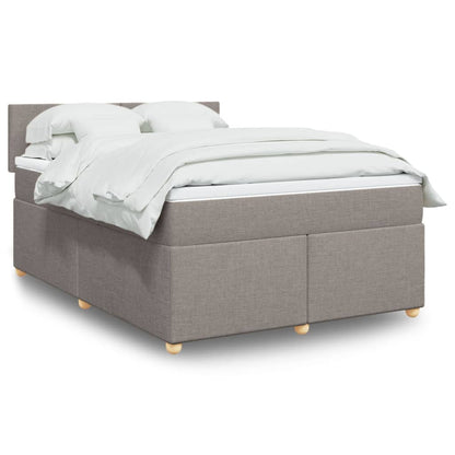 Boxspringbett Mit Matratze Stoff Taupe