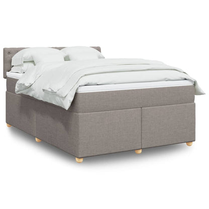 Boxspringbett Mit Matratze Stoff Taupe