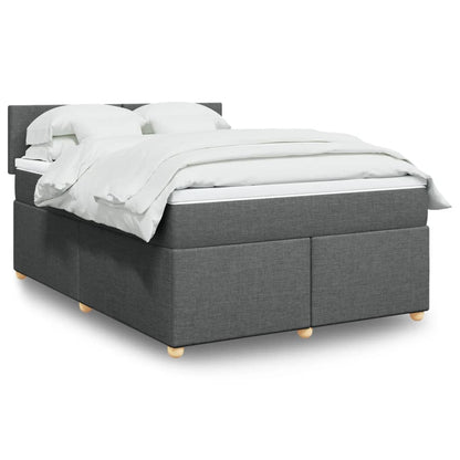 Boxspringbett Mit Matratze Stoff Dunkelgrau