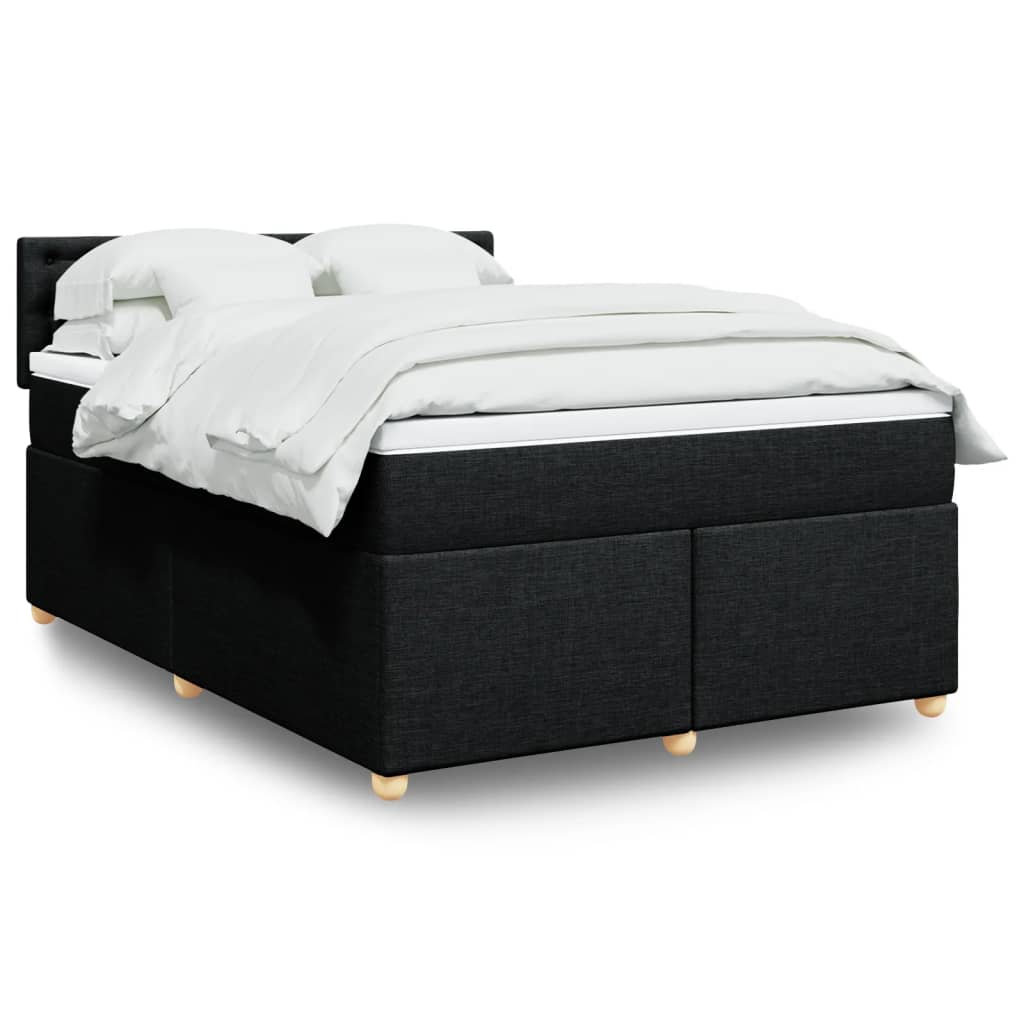 Boxspringbett Mit Matratze Stoff Schwarz