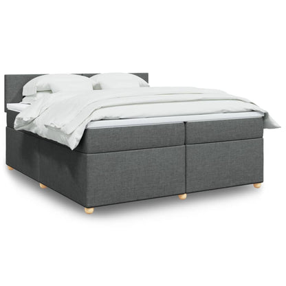 Boxspringbett Mit Matratze Stoff Dunkelgrau