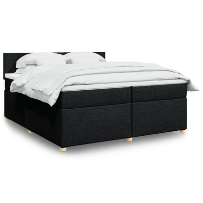 Boxspringbett Mit Matratze Stoff Schwarz