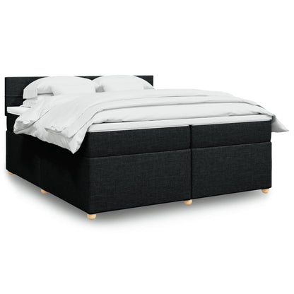 Boxspringbett Mit Matratze Stoff Schwarz