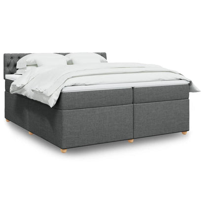 Boxspringbett Mit Matratze Stoff Dunkelgrau