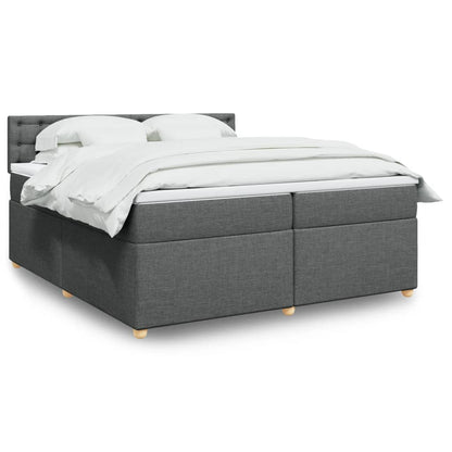 Boxspringbett Mit Matratze Stoff Dunkelgrau