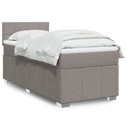 Boxspringbett Mit Matratze Stoff Taupe