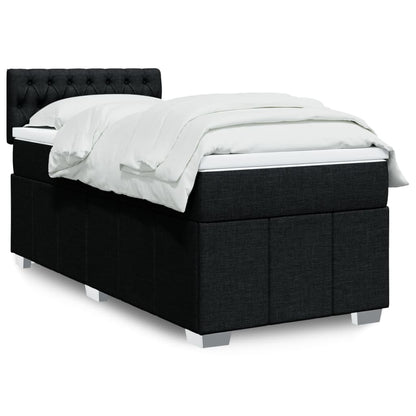 Boxspringbett Mit Matratze Stoff Schwarz