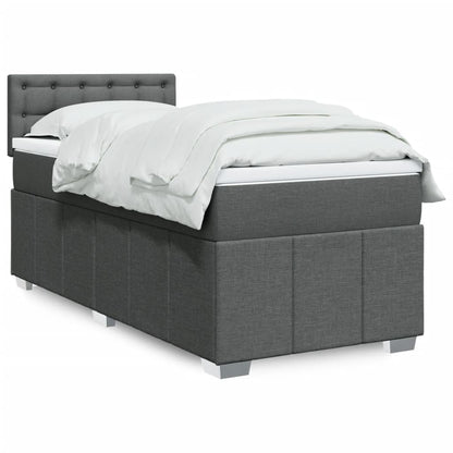 Boxspringbett Mit Matratze Stoff Dunkelgrau