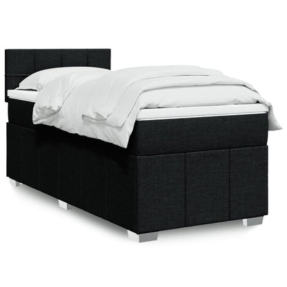 Boxspringbett Mit Matratze Stoff Schwarz