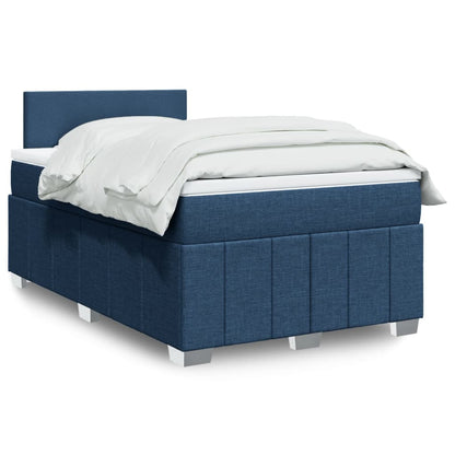 Boxspringbett Mit Matratze Stoff Blau