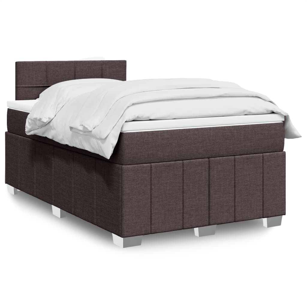 Boxspringbett Mit Matratze Stoff Dunkelbraun