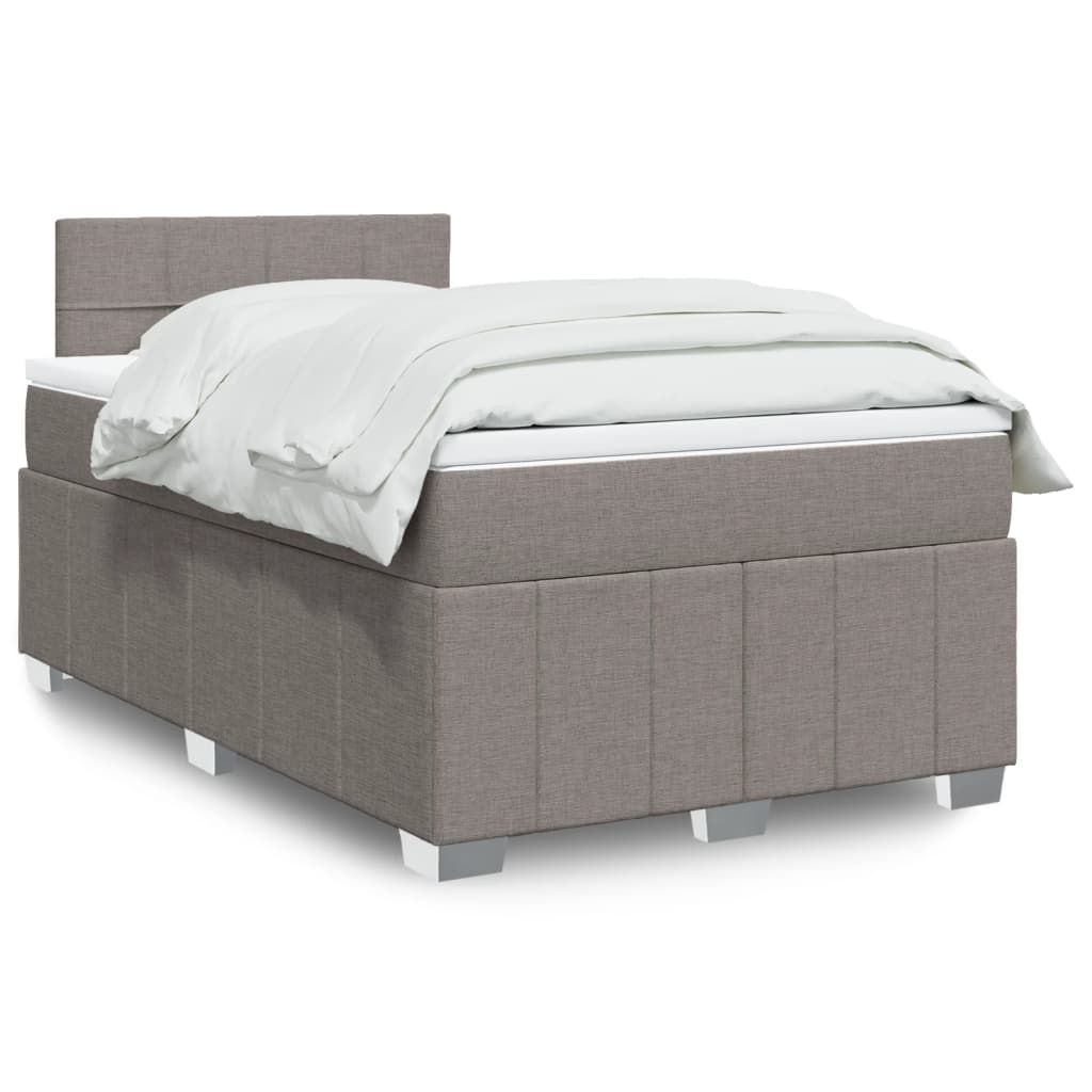 Boxspringbett Mit Matratze Stoff Taupe