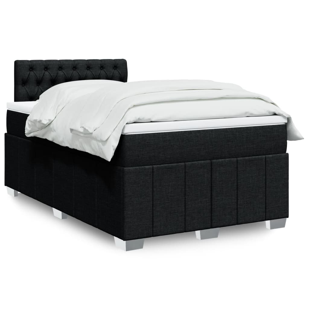 Boxspringbett Mit Matratze Stoff Schwarz
