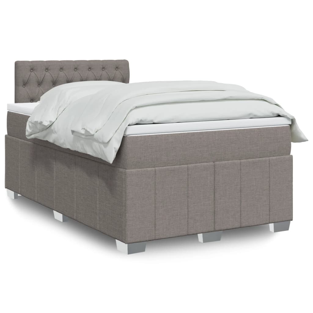 Boxspringbett Mit Matratze Stoff Taupe
