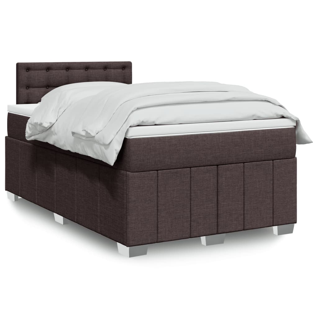 Boxspringbett Mit Matratze Stoff Dunkelbraun