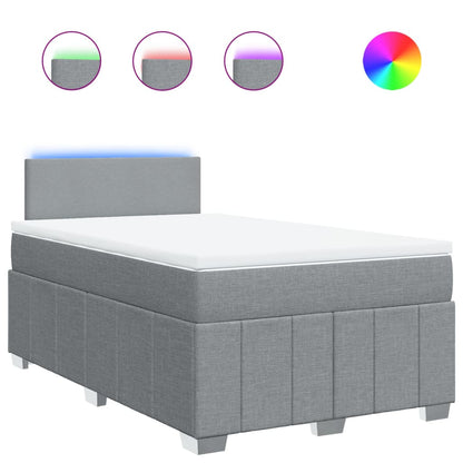 Boxspringbett Mit Matratze Stoff Hellgrau