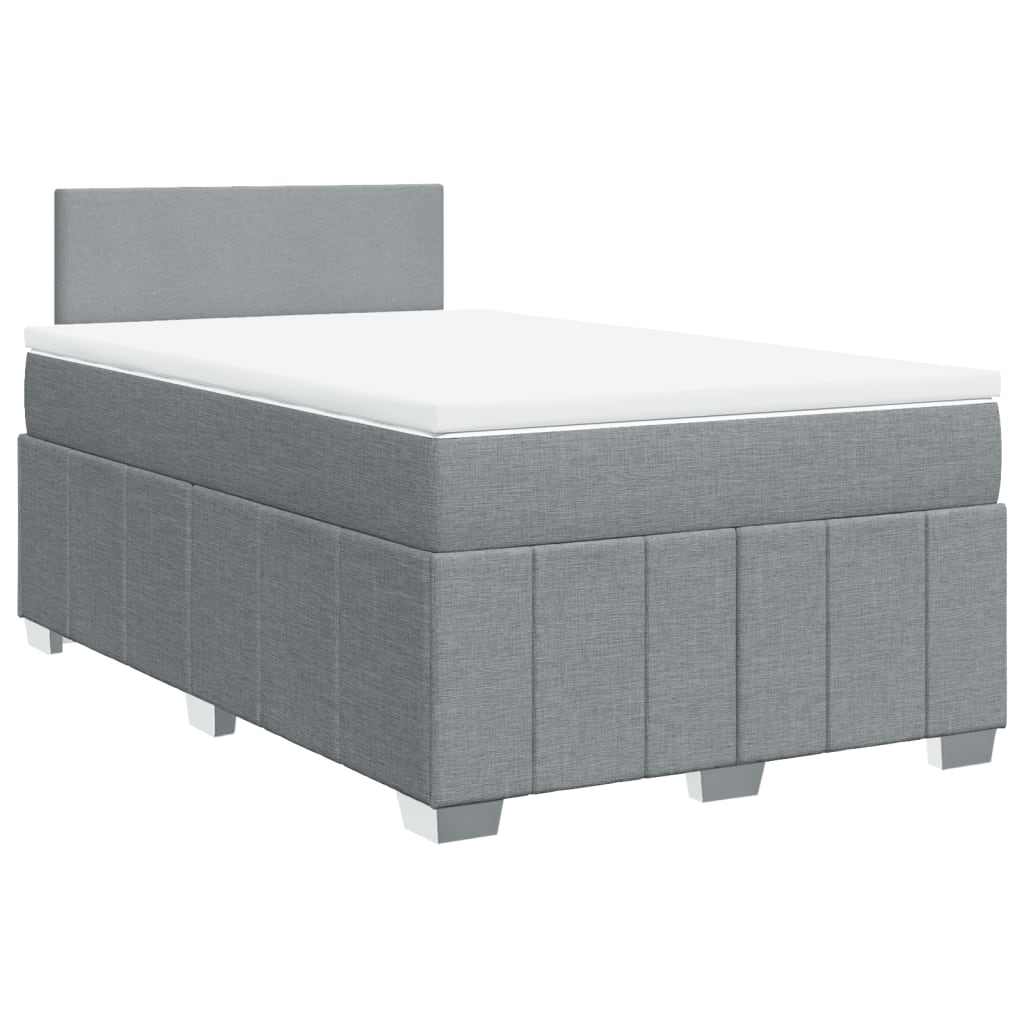 Boxspringbett Mit Matratze Stoff Hellgrau