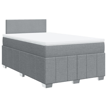Boxspringbett Mit Matratze Stoff Hellgrau