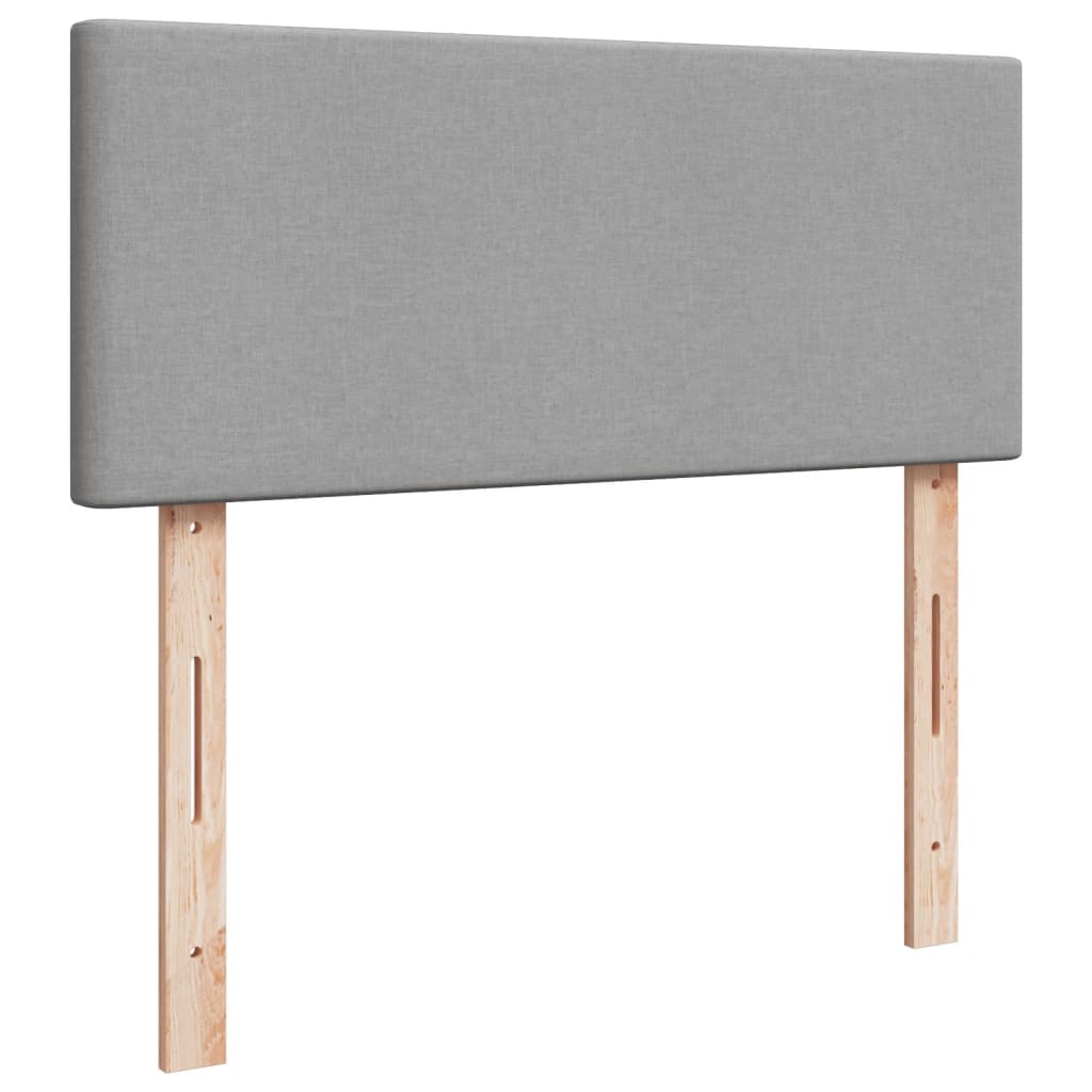 Boxspringbett Mit Matratze Stoff Hellgrau