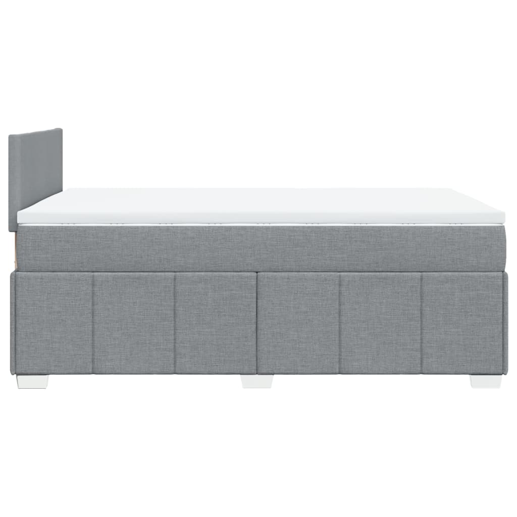 Boxspringbett Mit Matratze Stoff Hellgrau