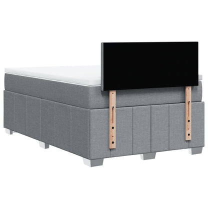 Boxspringbett Mit Matratze Stoff Hellgrau
