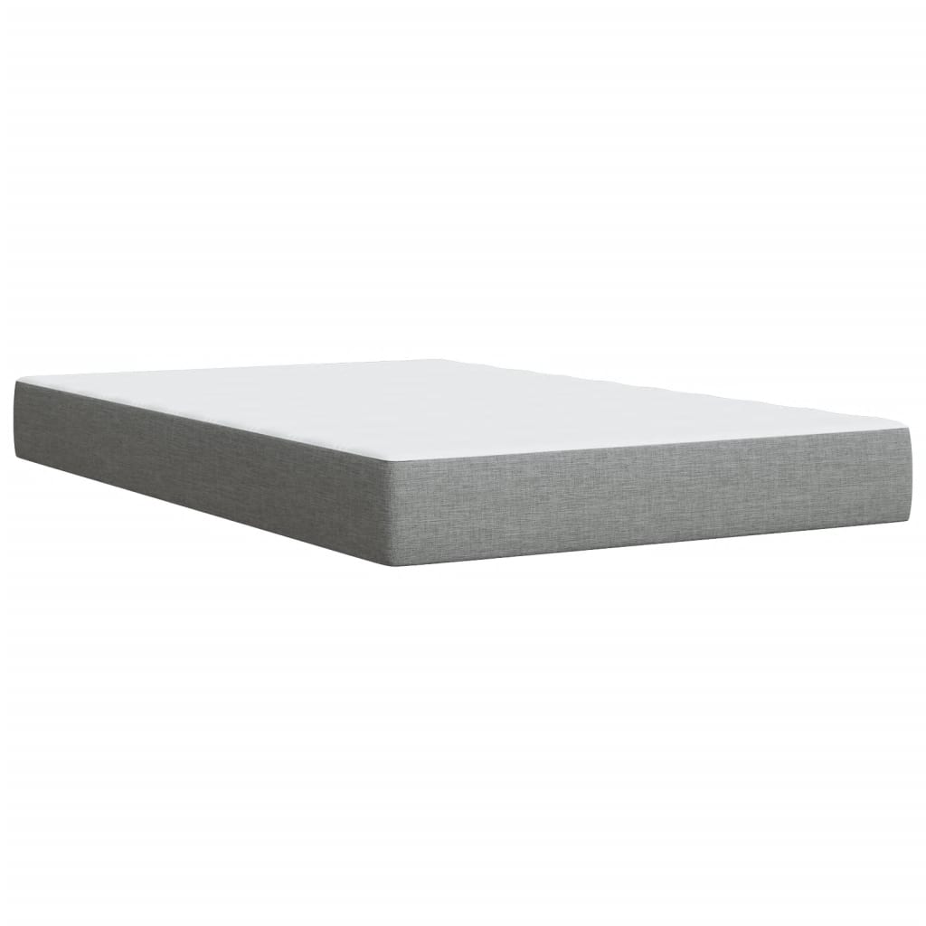 Boxspringbett Mit Matratze Stoff Hellgrau