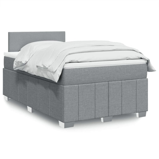 Boxspringbett Mit Matratze Stoff Hellgrau