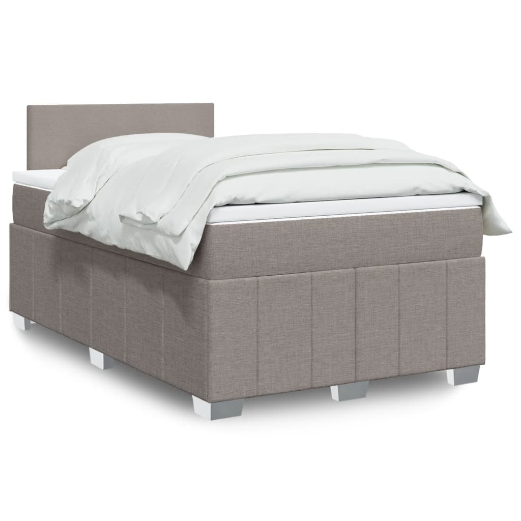 Boxspringbett Mit Matratze Stoff Taupe