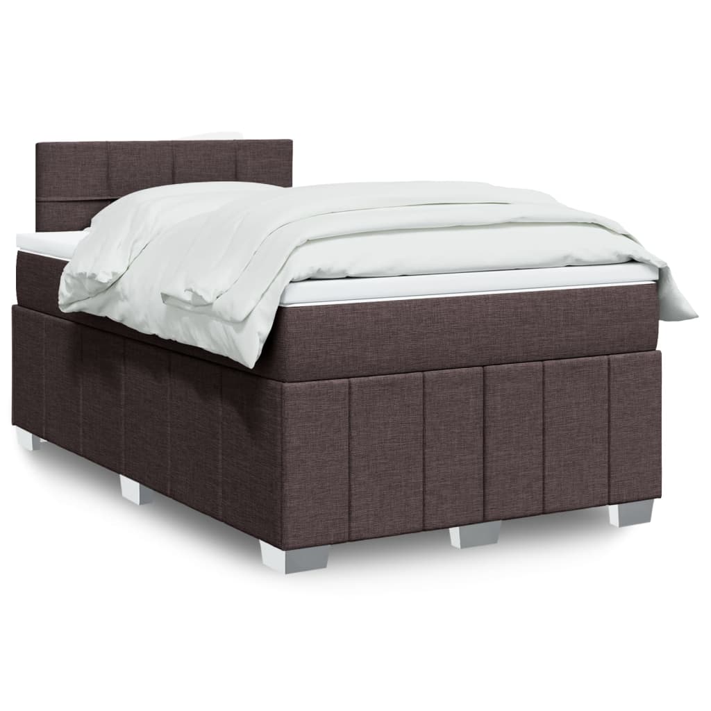 Boxspringbett Mit Matratze Stoff Dunkelbraun