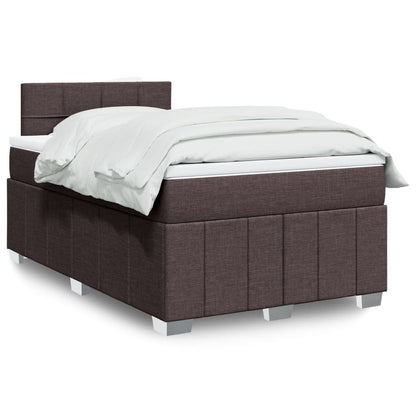 Boxspringbett Mit Matratze Stoff Dunkelbraun