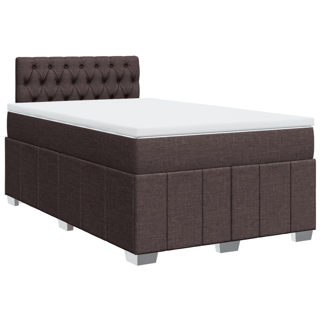 Boxspringbett Mit Matratze Stoff Dunkelbraun