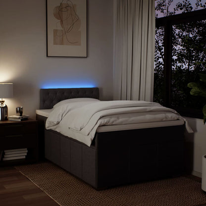 Boxspringbett Mit Matratze Stoff Dunkelbraun