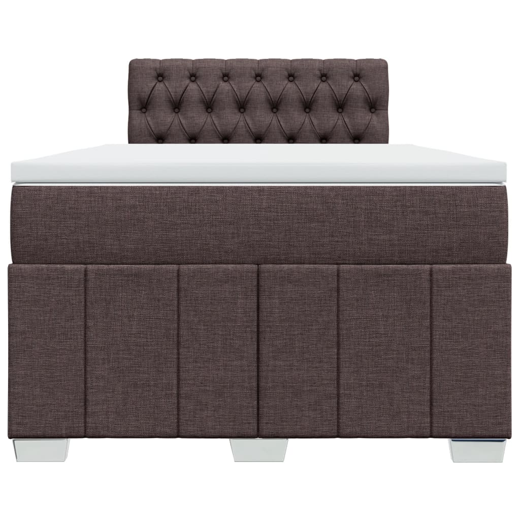 Boxspringbett Mit Matratze Stoff Dunkelbraun