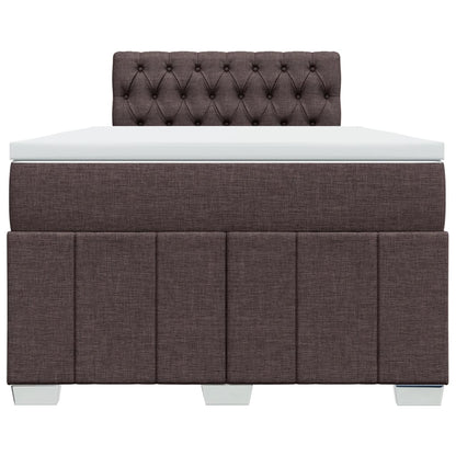 Boxspringbett Mit Matratze Stoff Dunkelbraun