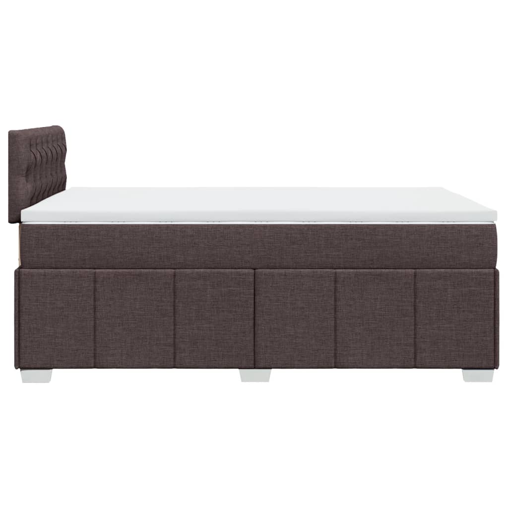 Boxspringbett Mit Matratze Stoff Dunkelbraun