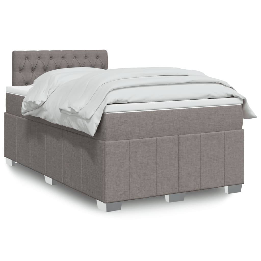 Boxspringbett Mit Matratze Stoff Taupe