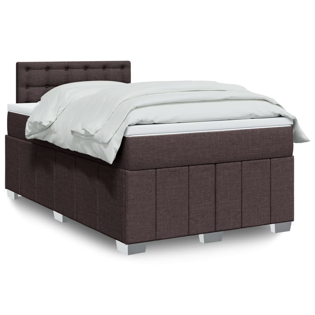 Boxspringbett Mit Matratze Stoff Dunkelbraun