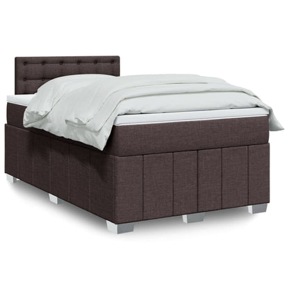 Boxspringbett Mit Matratze Stoff Dunkelbraun