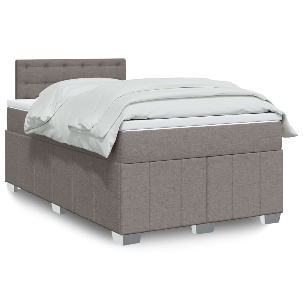 Boxspringbett Mit Matratze Stoff Taupe