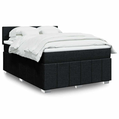 Boxspringbett Mit Matratze Stoff Schwarz