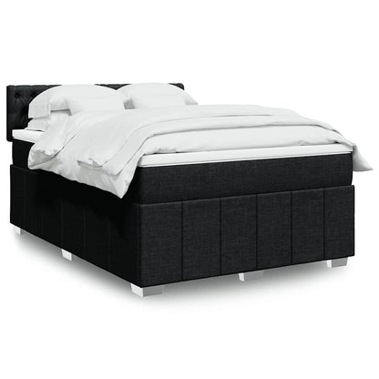 Boxspringbett Mit Matratze Stoff Schwarz